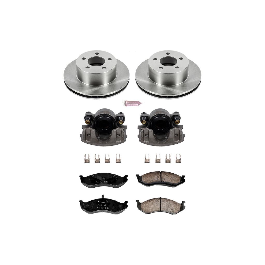 OE Stock Replacement Brake Pad, Rotor and Caliper Kit