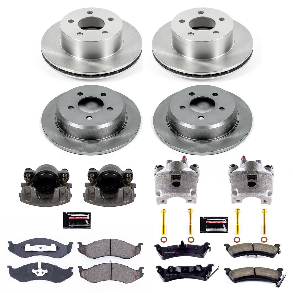 PowerStop KCOE2121 - OE Stock Replacement Brake Pad, Rotor and Caliper Kit