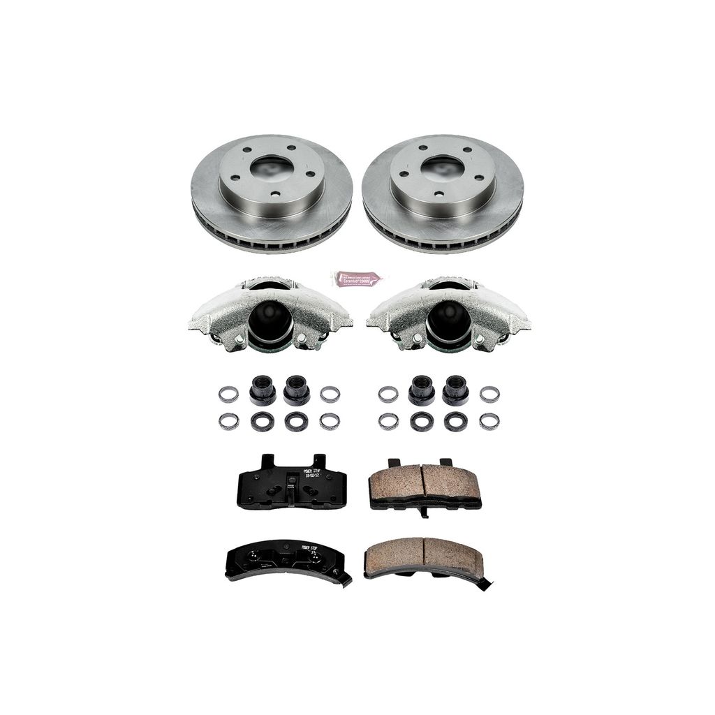 PowerStop KCOE2126 - OE Stock Replacement Brake Pad, Rotor and Caliper Kit
