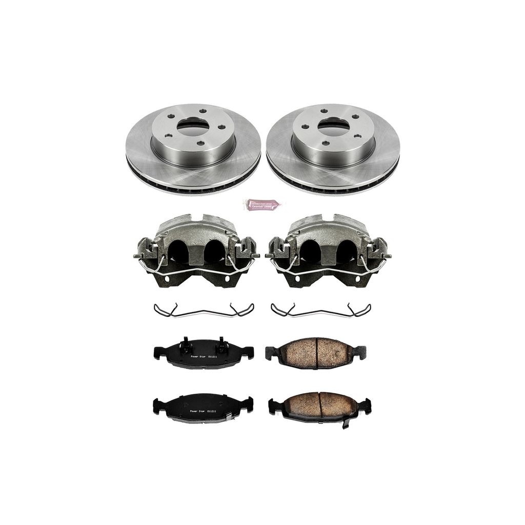 OE Stock Replacement Brake Pad, Rotor and Caliper Kit