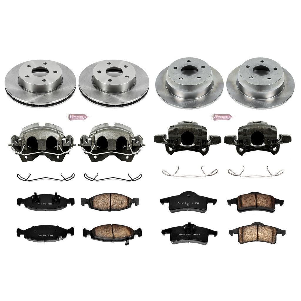 PowerStop KCOE2148 - OE Stock Replacement Brake Pad, Rotor and Caliper Kit