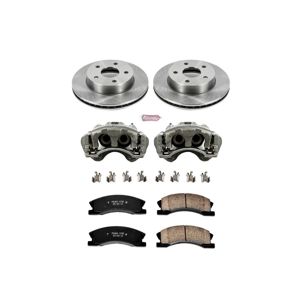 PowerStop KCOE2149 - OE Stock Replacement Brake Pad, Rotor and Caliper Kit