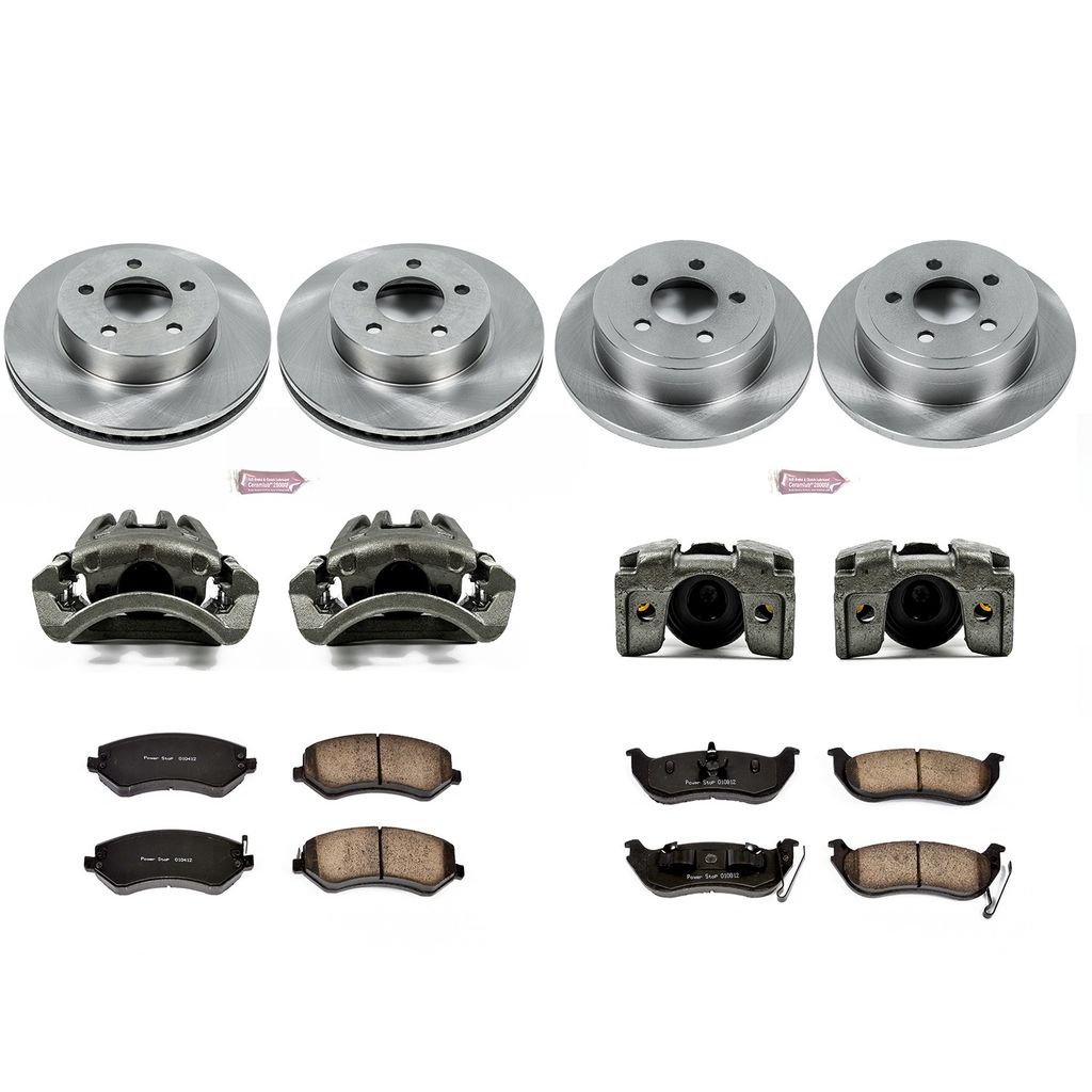 PowerStop KCOE2162 - OE Stock Replacement Brake Pad, Rotor and Caliper Kit