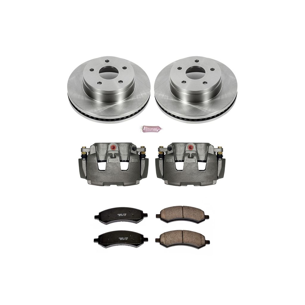 PowerStop KCOE2163A - OE Stock Replacement Brake Pad, Rotor and Caliper Kit