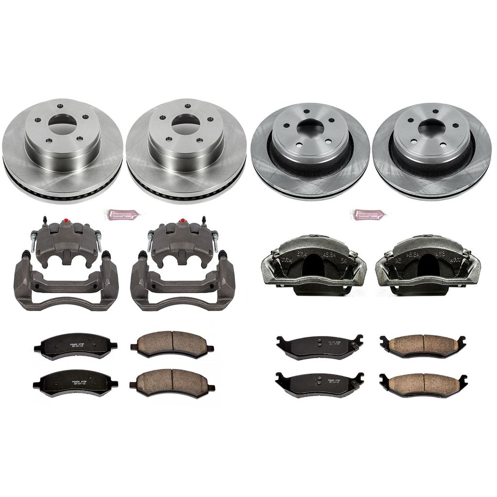 PowerStop KCOE2164 - OE Stock Replacement Brake Pad, Rotor and Caliper Kit