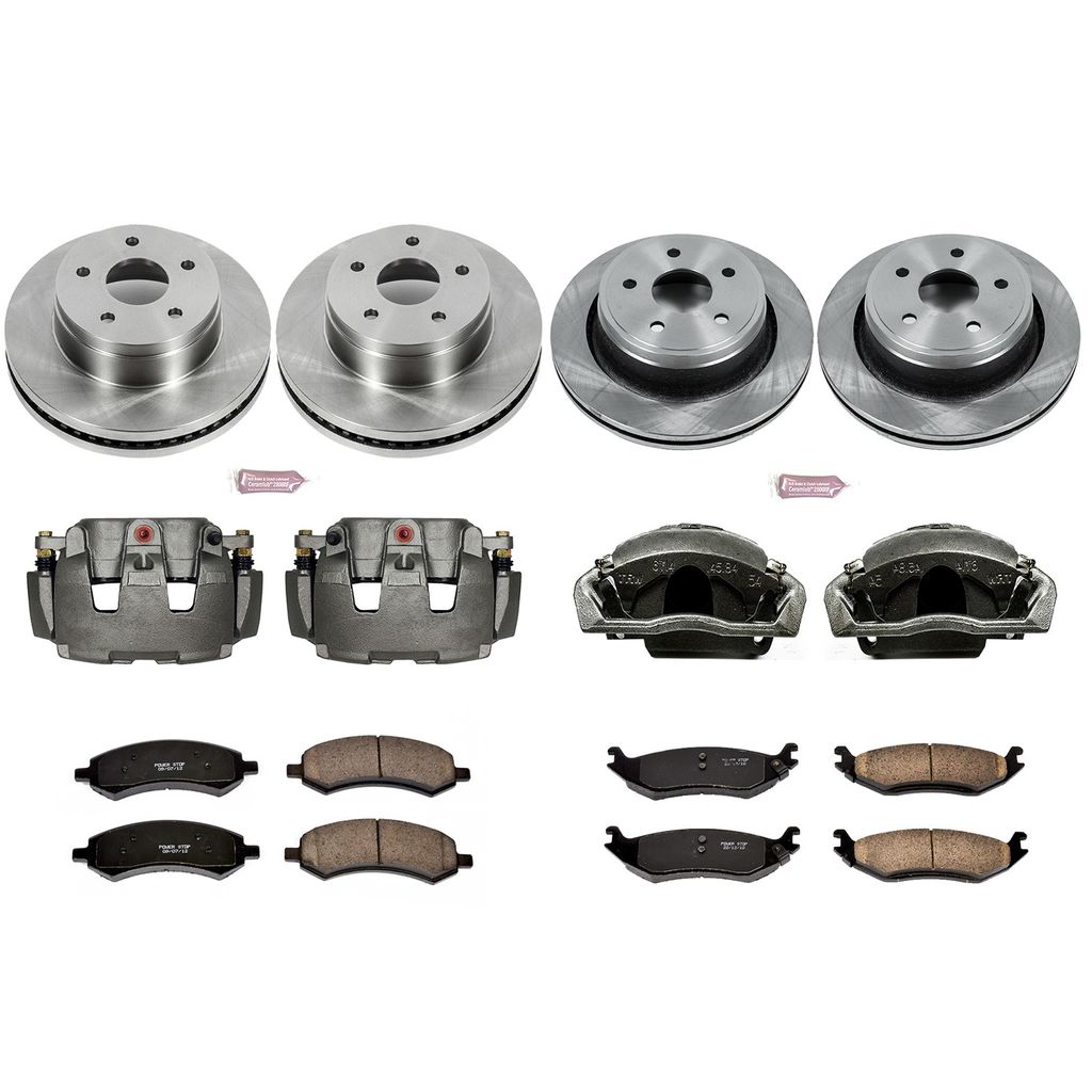 PowerStop KCOE2164A - OE Stock Replacement Brake Pad, Rotor and Caliper Kit