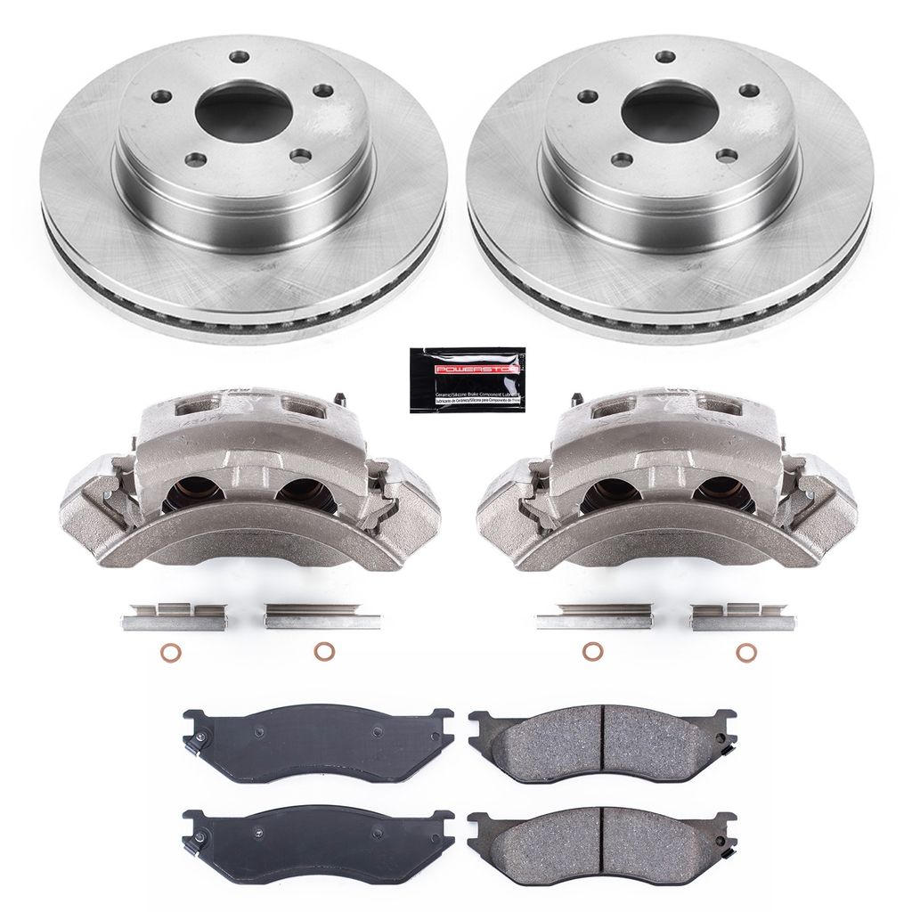 PowerStop KCOE2165A - OE Stock Replacement Brake Pad, Rotor and Caliper Kit