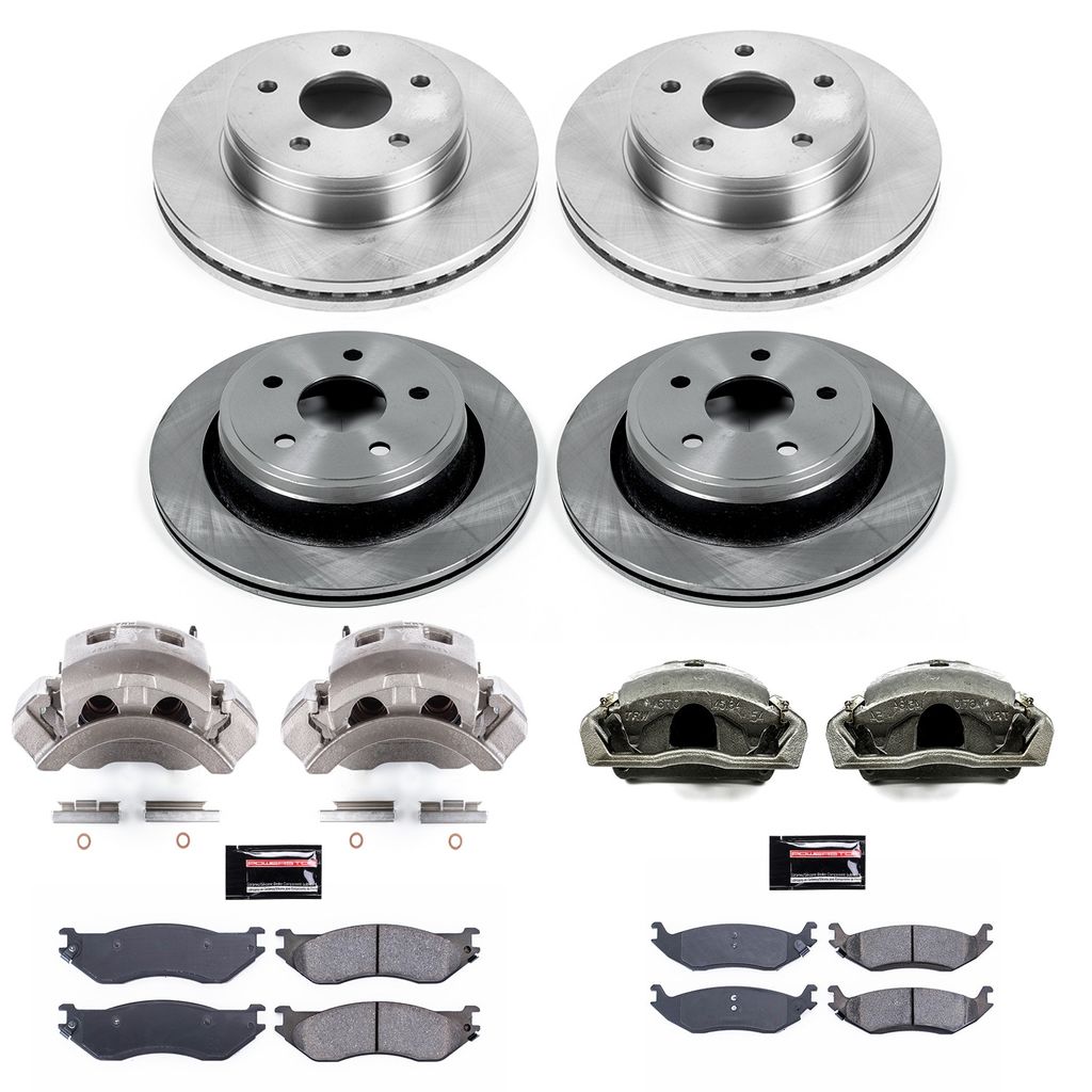 PowerStop KCOE2166A - OE Stock Replacement Brake Pad, Rotor and Caliper Kit