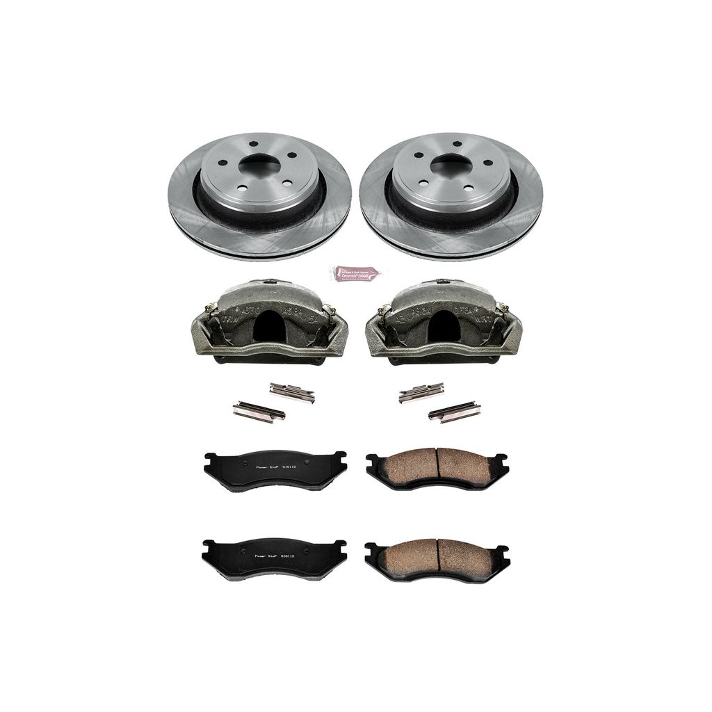 PowerStop KCOE2167 - OE Stock Replacement Brake Pad, Rotor and Caliper Kit