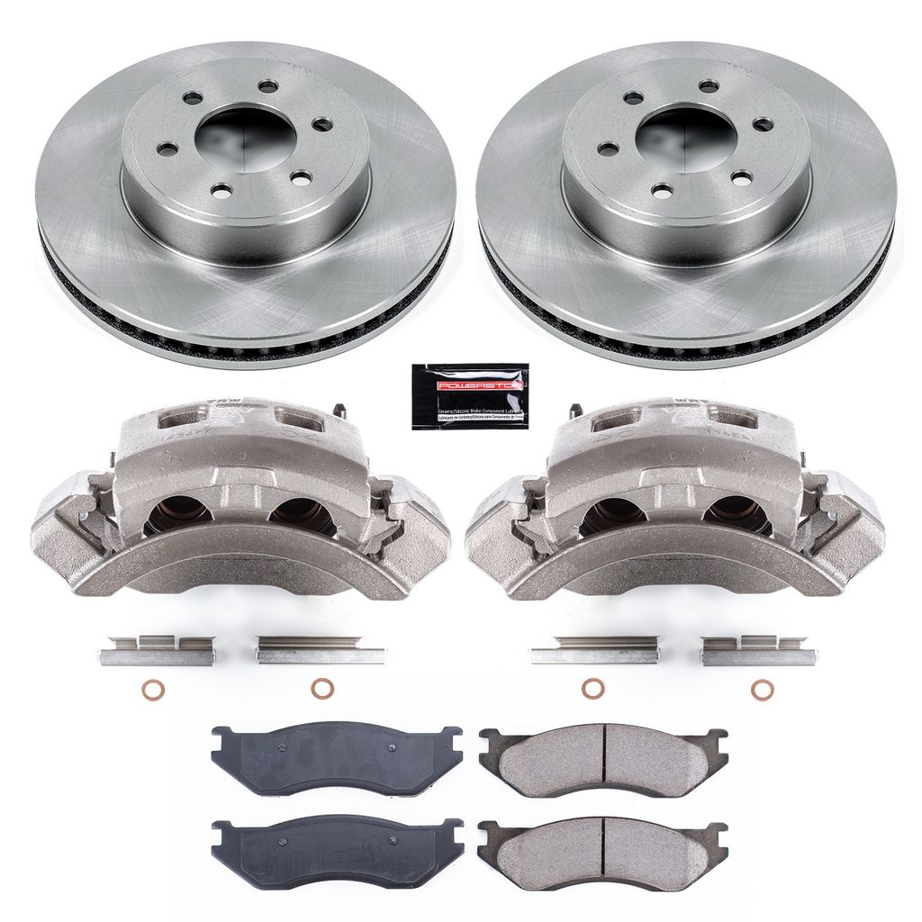 PowerStop KCOE2178 - OE Stock Replacement Brake Pad, Rotor and Caliper Kit
