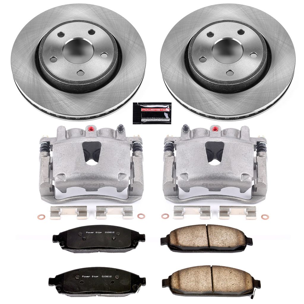 PowerStop KCOE2219A - OE Stock Replacement Brake Pad, Rotor and Caliper Kit