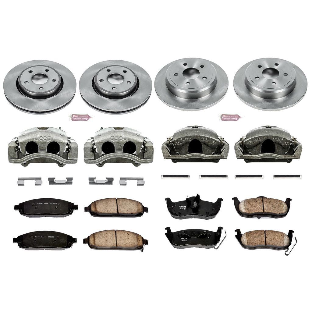 PowerStop KCOE2220 - OE Stock Replacement Brake Pad, Rotor and Caliper Kit