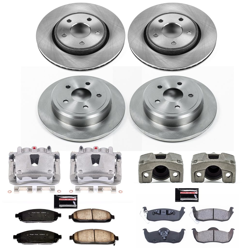 PowerStop KCOE2220A - OE Stock Replacement Brake Pad, Rotor and Caliper Kit
