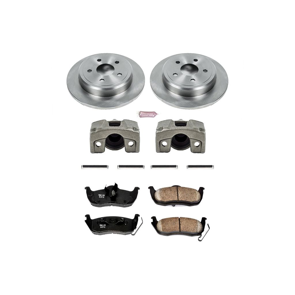 PowerStop KCOE2221 - OE Stock Replacement Brake Pad, Rotor and Caliper Kit