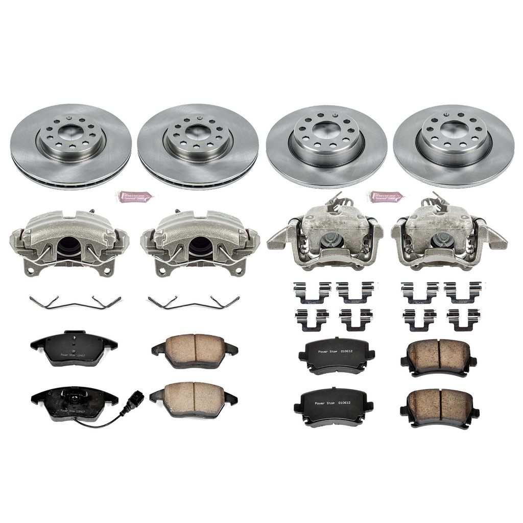 PowerStop KCOE2260B - OE Stock Replacement Brake Pad, Rotor and Caliper Kit