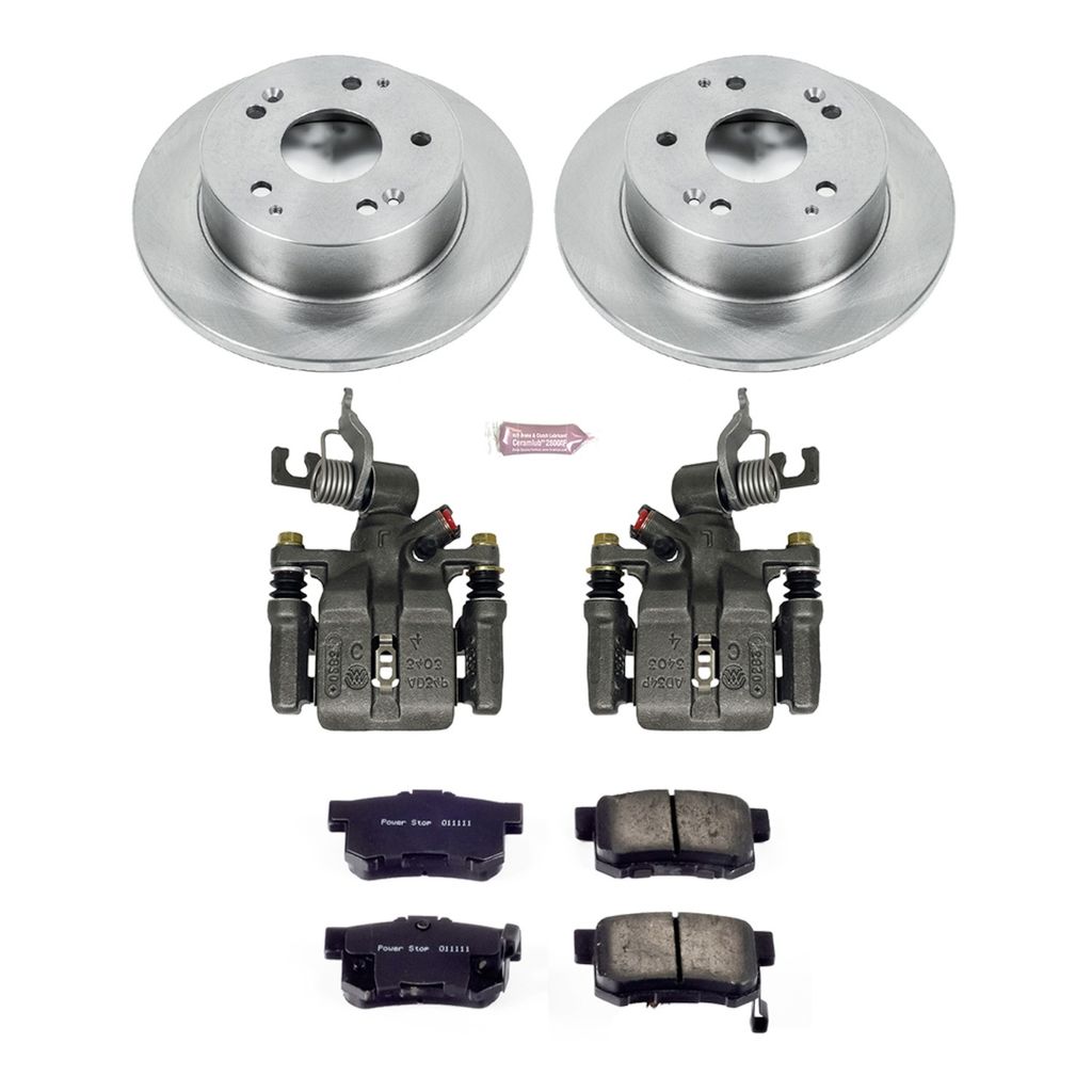 PowerStop KCOE2270D - OE Stock Replacement Brake Pad, Rotor and Caliper Kit