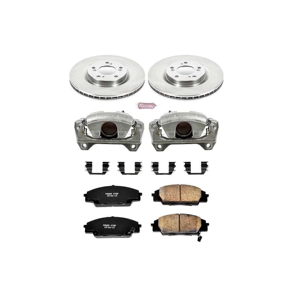 PowerStop KCOE2276 - OE Stock Replacement Brake Pad, Rotor and Caliper Kit
