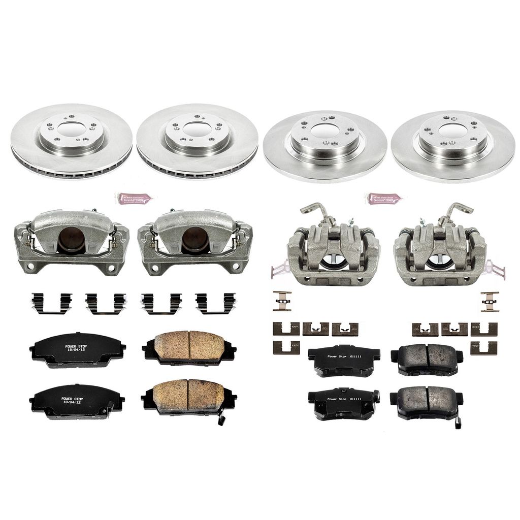 PowerStop KCOE2277 - OE Stock Replacement Brake Pad, Rotor and Caliper Kit