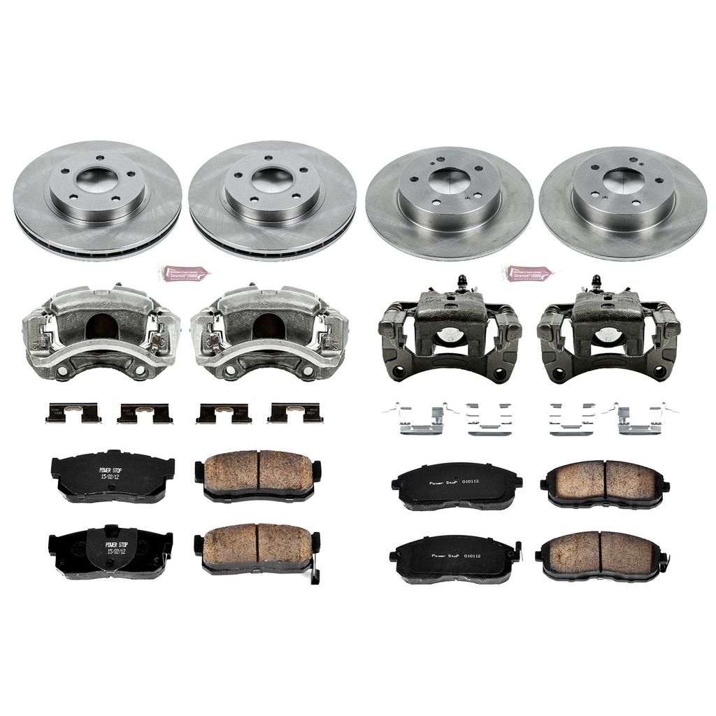 PowerStop KCOE2281 - OE Stock Replacement Brake Pad, Rotor and Caliper Kit