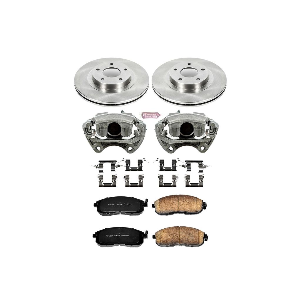 PowerStop KCOE2282 - OE Stock Replacement Brake Pad, Rotor and Caliper Kit