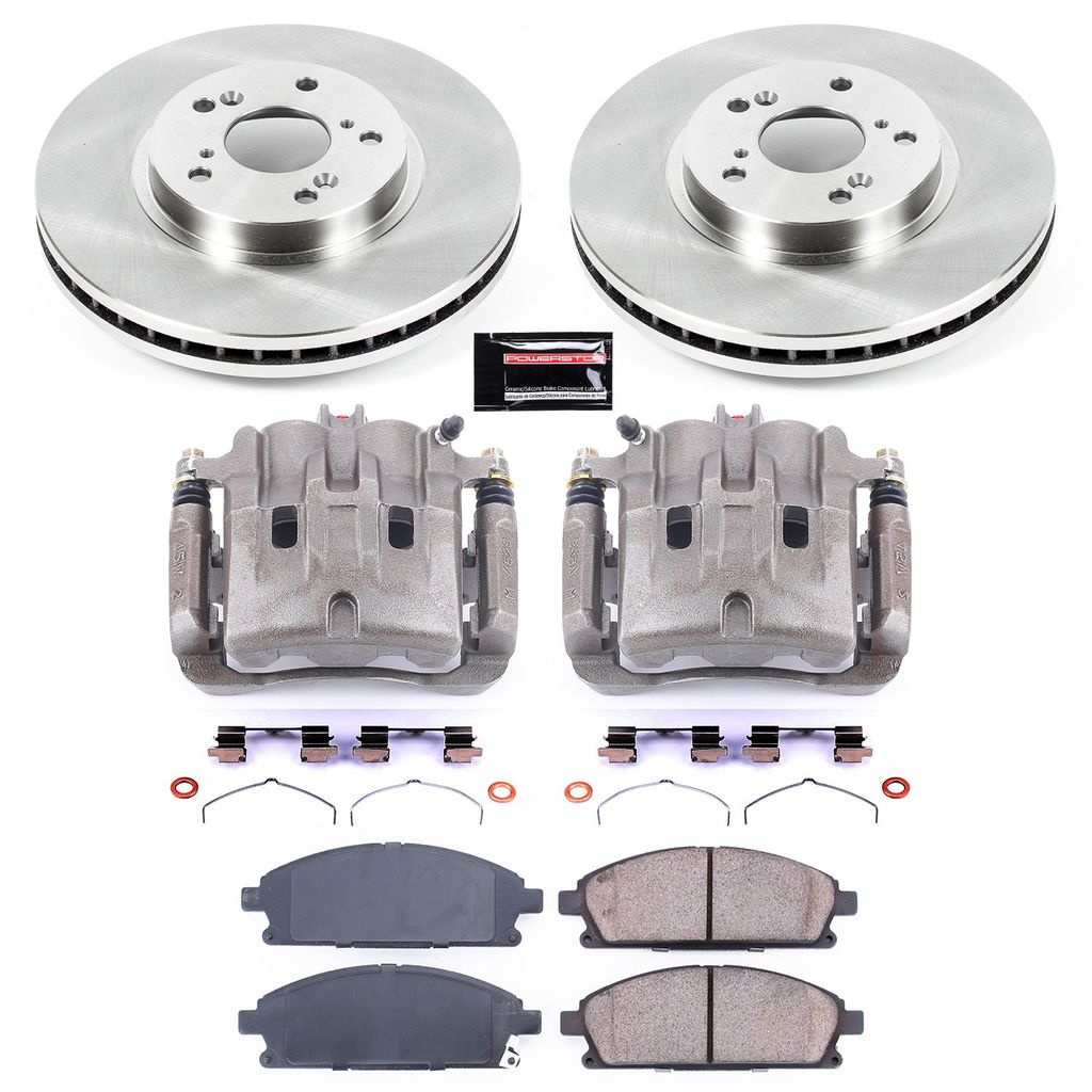 PowerStop KCOE2290 - OE Stock Replacement Brake Pad, Rotor and Caliper Kit