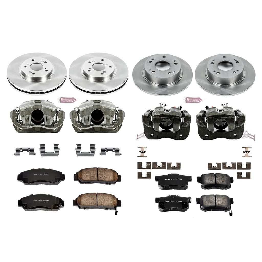 PowerStop KCOE2297 - OE Stock Replacement Brake Pad, Rotor and Caliper Kit