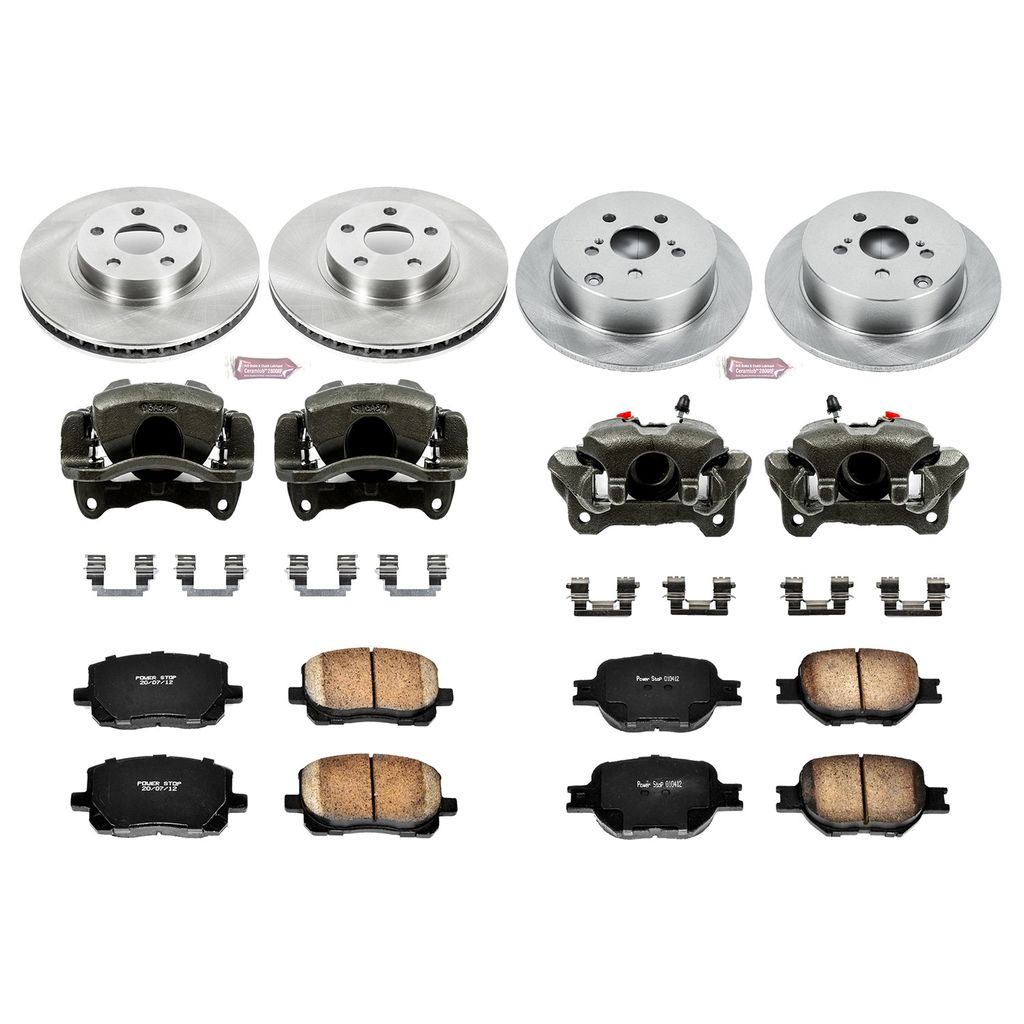 PowerStop KCOE2315 - OE Stock Replacement Brake Pad, Rotor and Caliper Kit