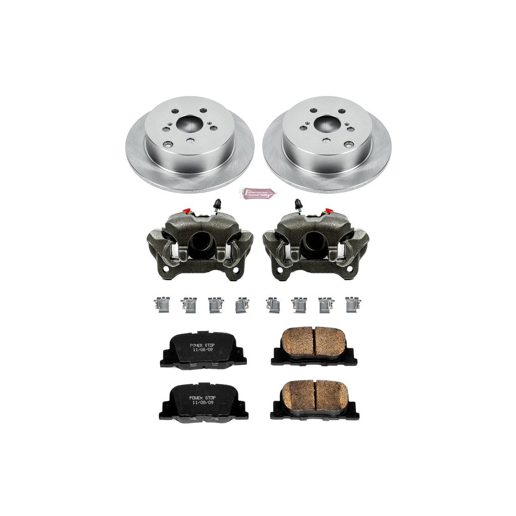 PowerStop KCOE2319 - OE Stock Replacement Brake Pad, Rotor and Caliper Kit