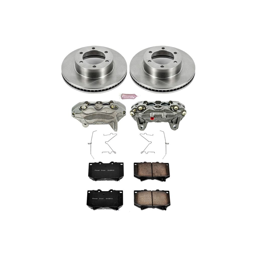 PowerStop KCOE2323 - OE Stock Replacement Brake Pad, Rotor and Caliper Kit