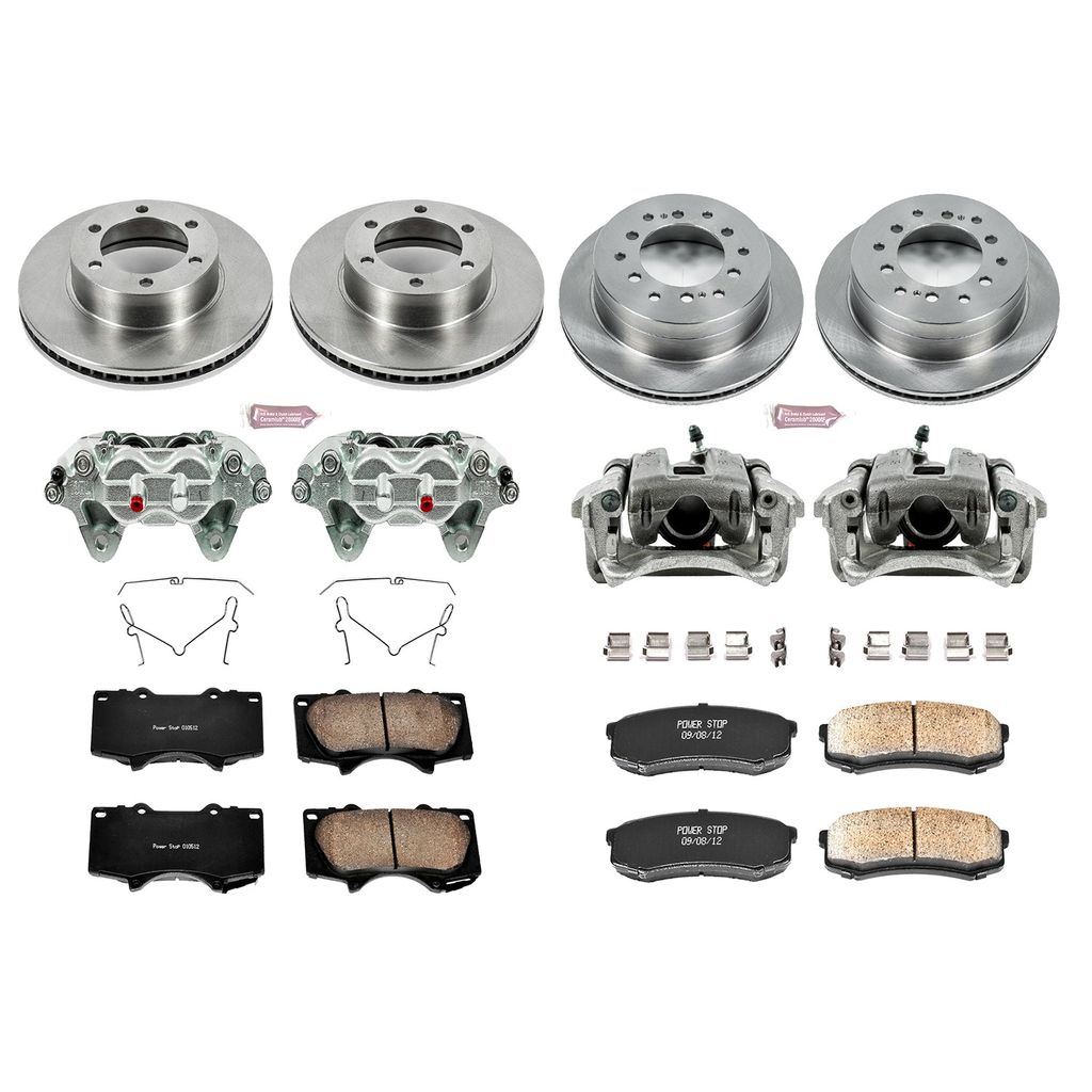PowerStop KCOE2325 - OE Stock Replacement Brake Pad, Rotor and Caliper Kit