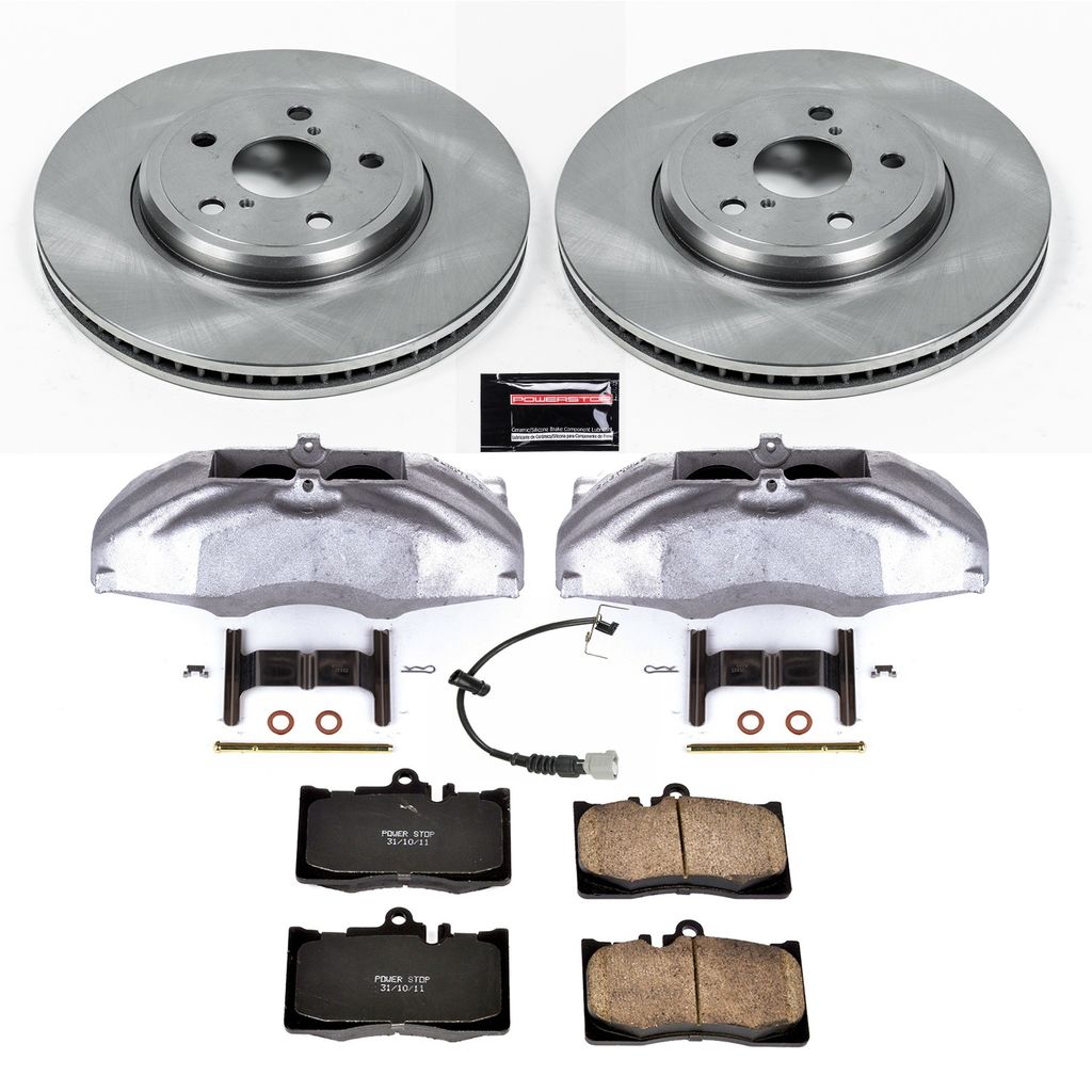 PowerStop KCOE2327 - OE Stock Replacement Brake Pad, Rotor and Caliper Kit