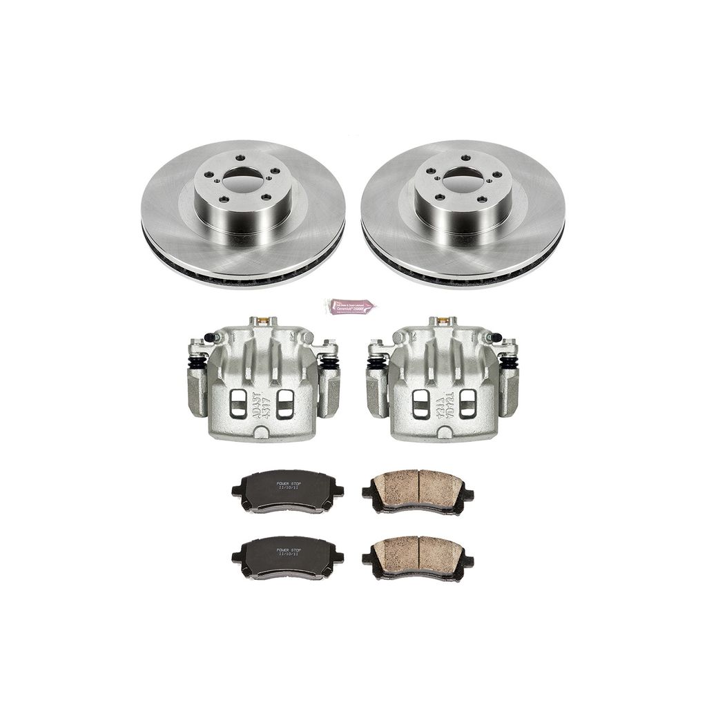 PowerStop KCOE2369 - OE Stock Replacement Brake Pad, Rotor and Caliper Kit