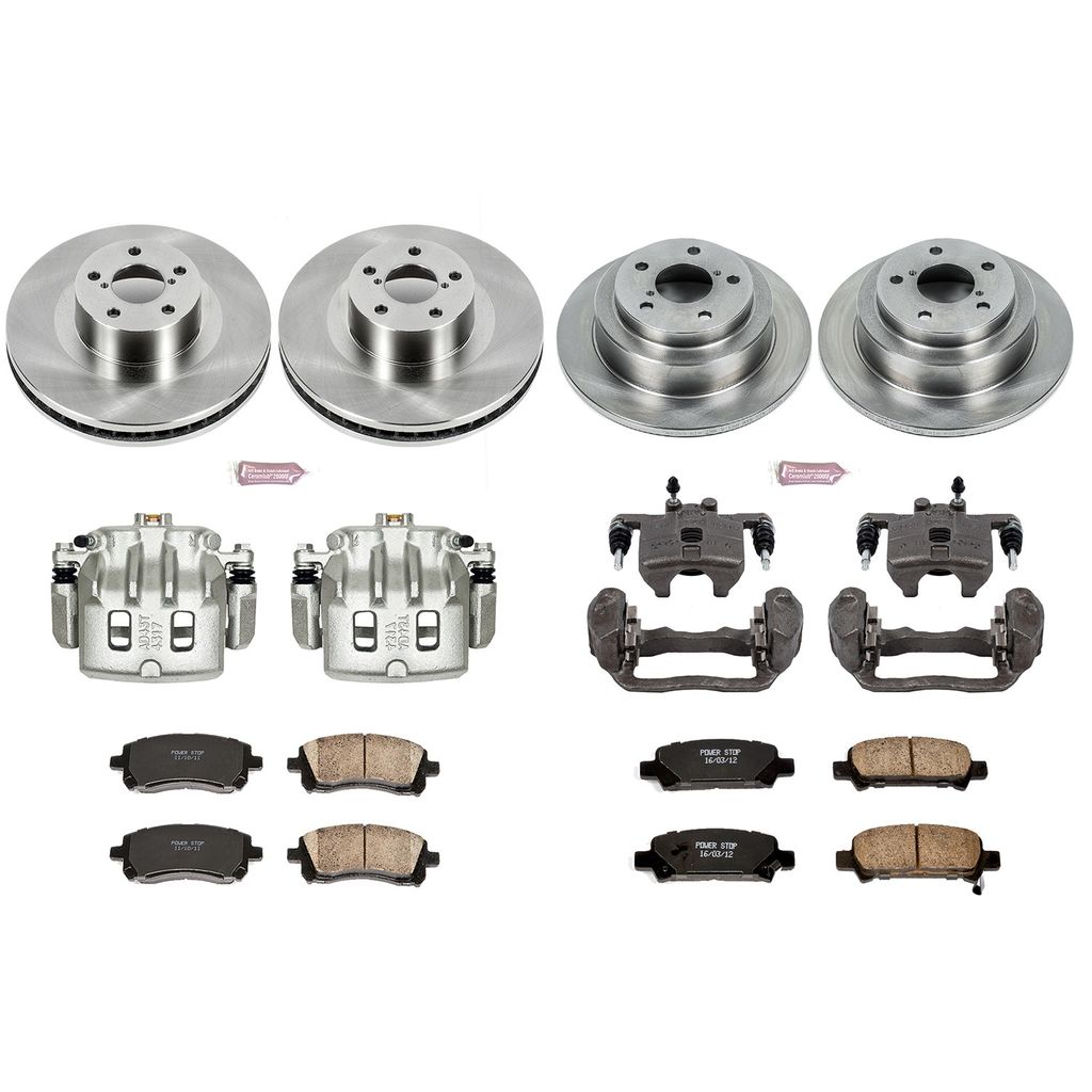 PowerStop KCOE2371 - OE Stock Replacement Brake Pad, Rotor and Caliper Kit