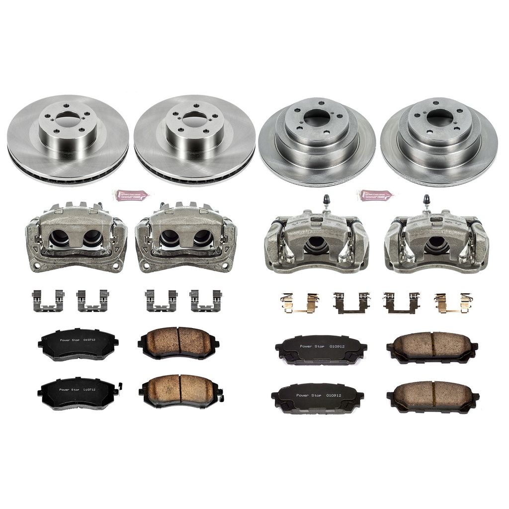 PowerStop KCOE2376 - OE Stock Replacement Brake Pad, Rotor and Caliper Kit