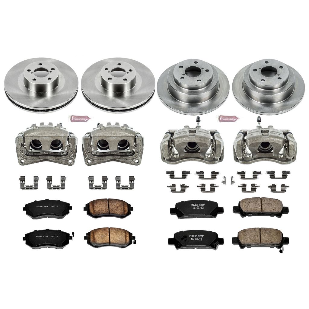 PowerStop KCOE2377 - OE Stock Replacement Brake Pad, Rotor and Caliper Kit