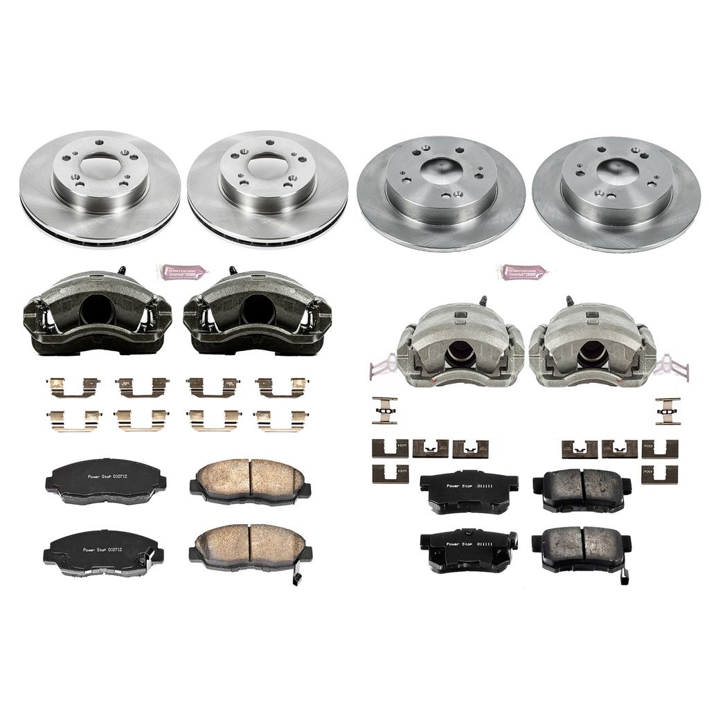 PowerStop KCOE2385 - OE Stock Replacement Brake Pad, Rotor and Caliper Kit