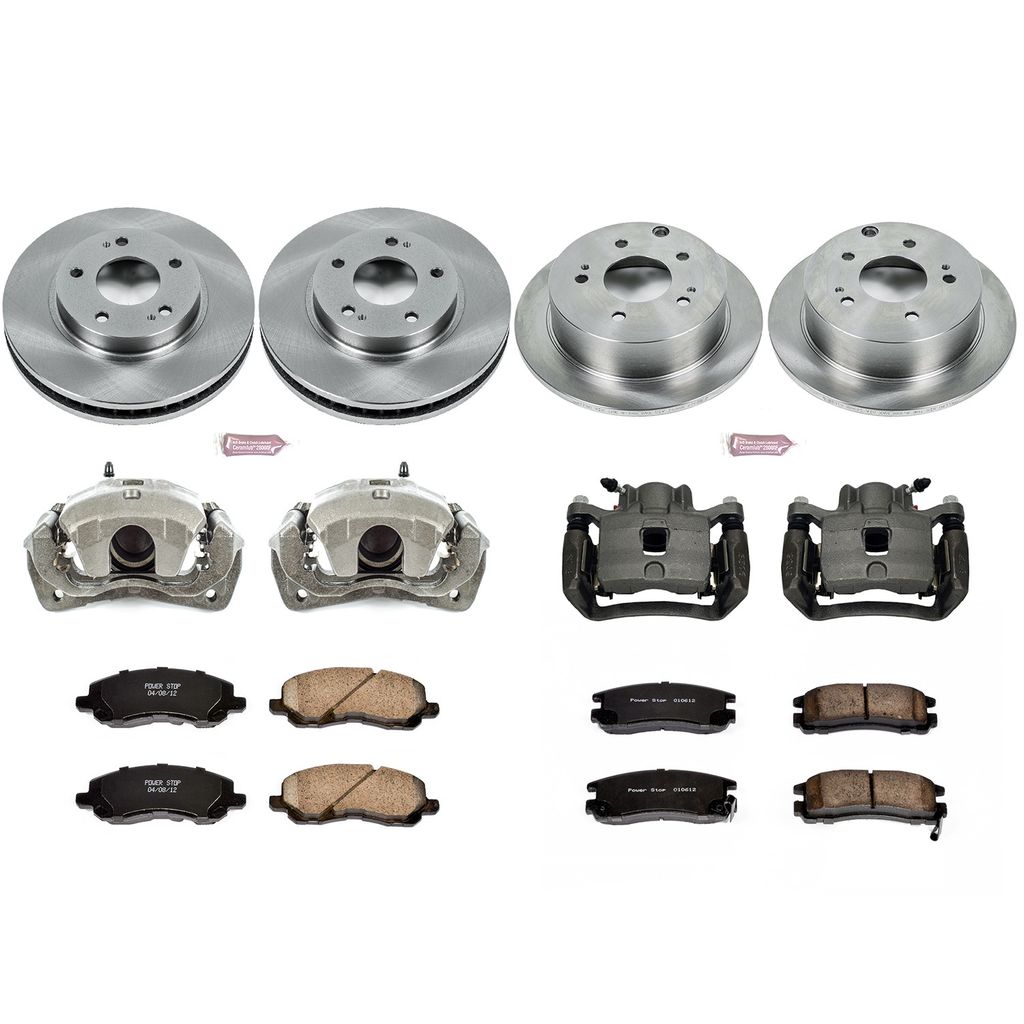 PowerStop KCOE2395 - OE Stock Replacement Brake Pad, Rotor and Caliper Kit