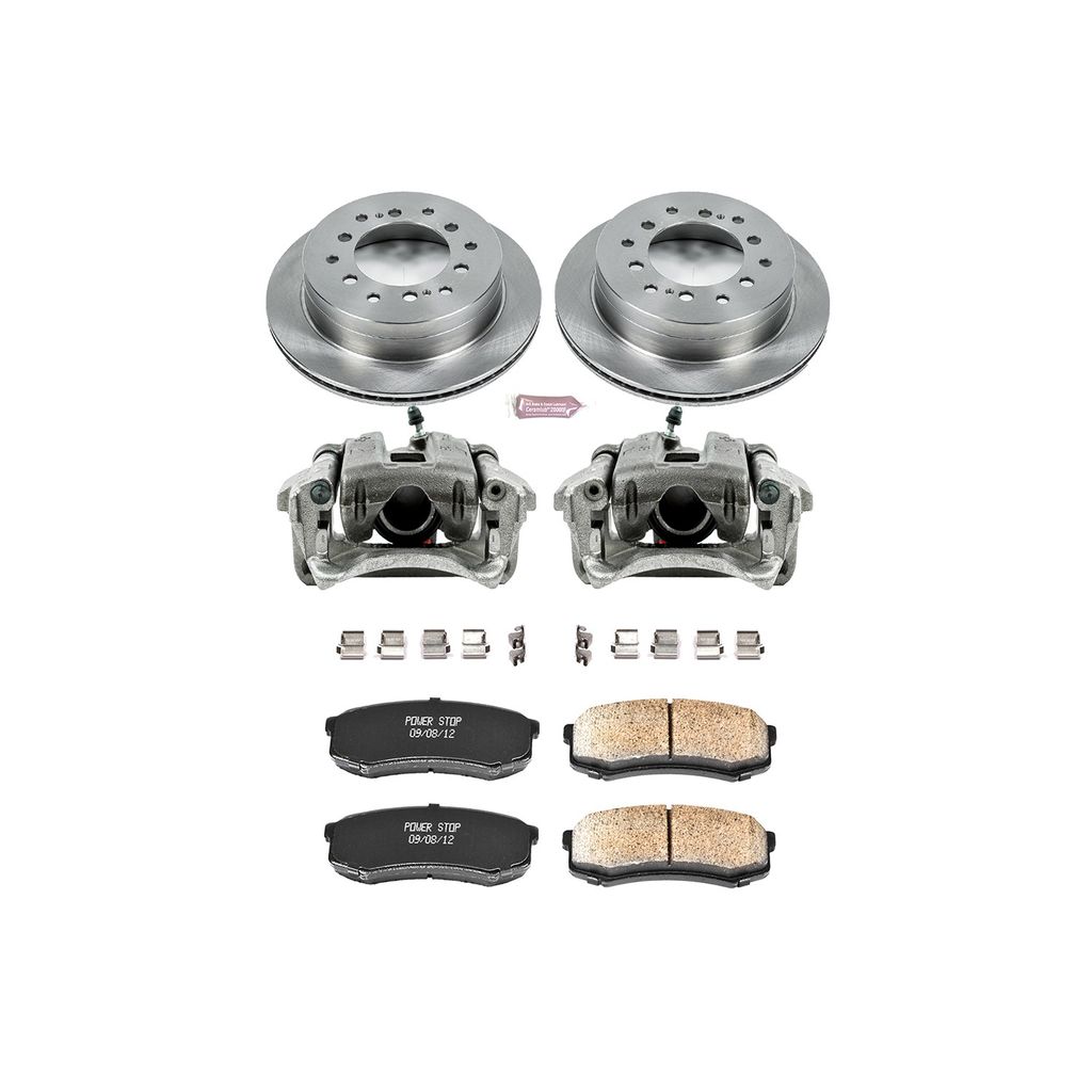 PowerStop KCOE2405 - OE Stock Replacement Brake Pad, Rotor and Caliper Kit