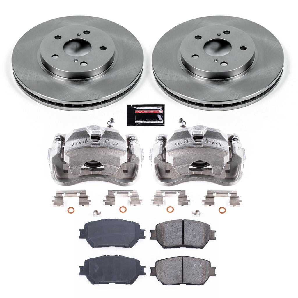 PowerStop KCOE2414 - OE Stock Replacement Brake Pad, Rotor and Caliper Kit