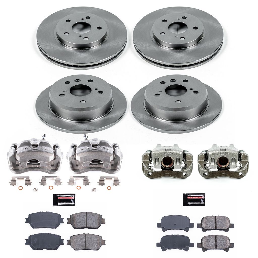 PowerStop KCOE2415 - OE Stock Replacement Brake Pad, Rotor and Caliper Kit