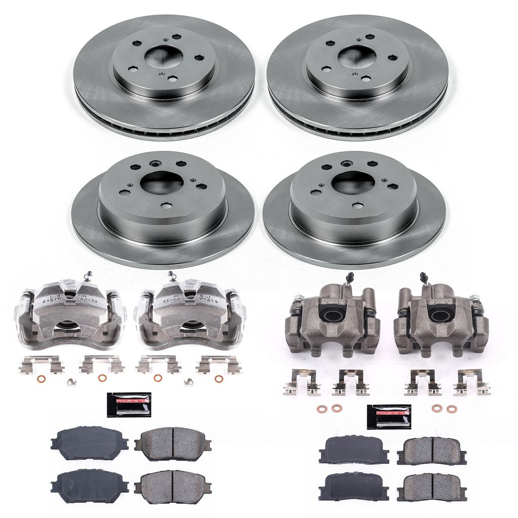 PowerStop KCOE2416 - OE Stock Replacement Brake Pad, Rotor and Caliper Kit