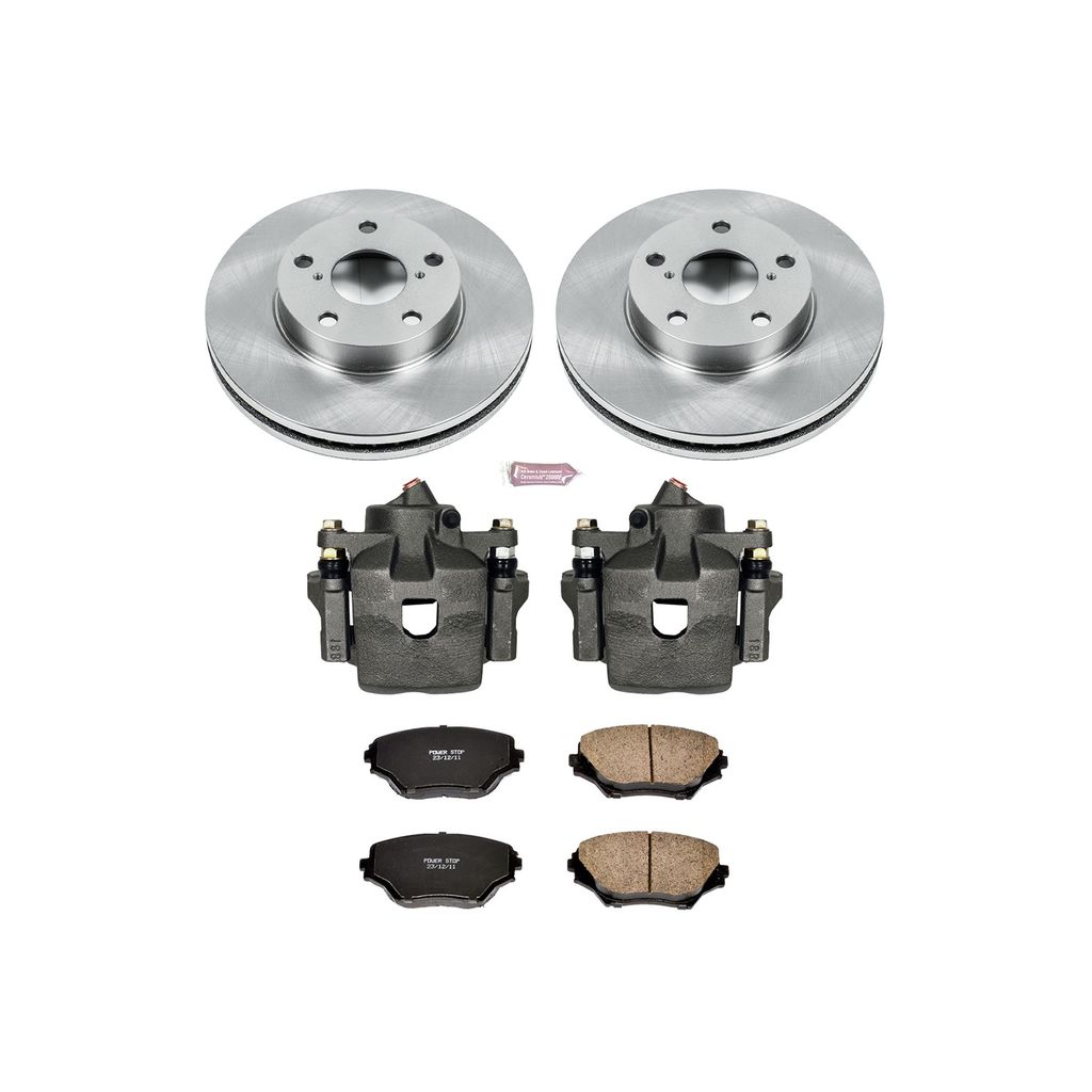 PowerStop KCOE2419 - OE Stock Replacement Brake Pad, Rotor and Caliper Kit
