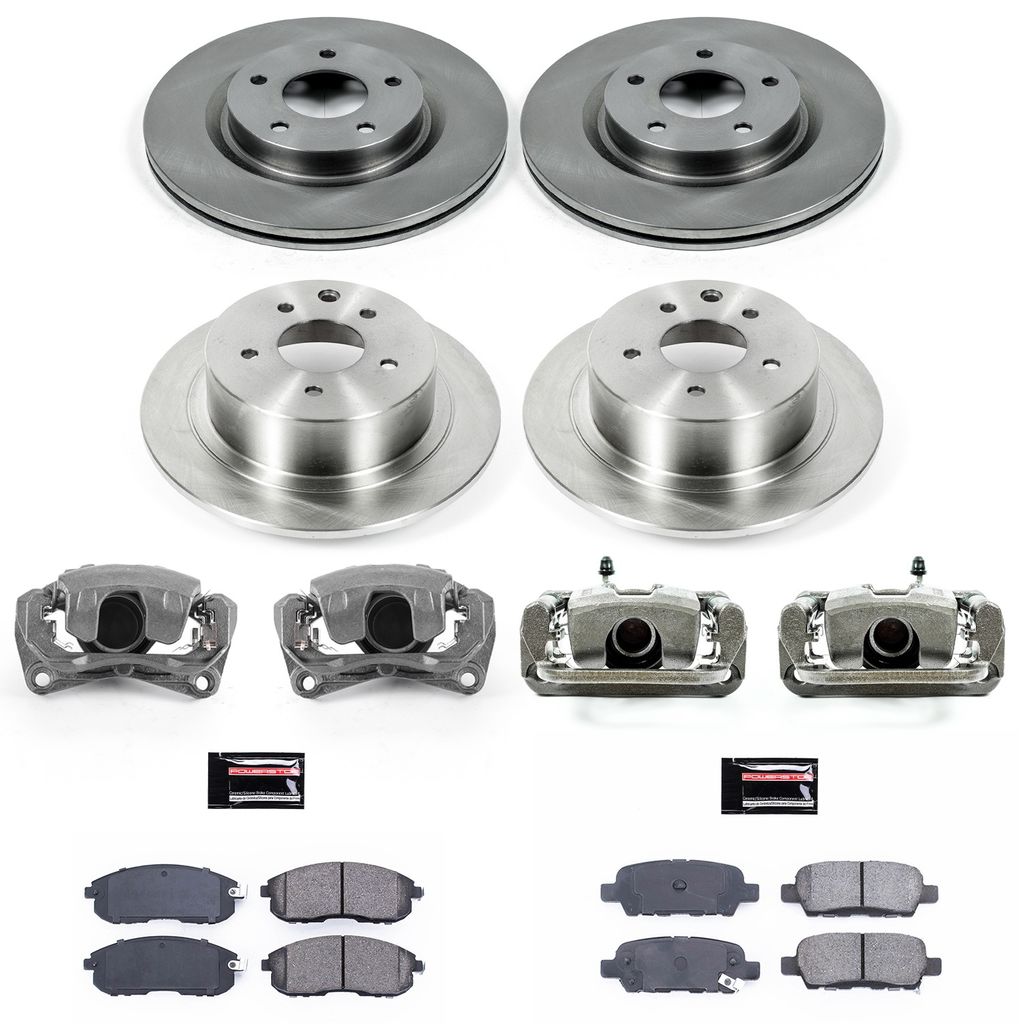 PowerStop KCOE242 - OE Stock Replacement Brake Pad, Rotor and Caliper Kit