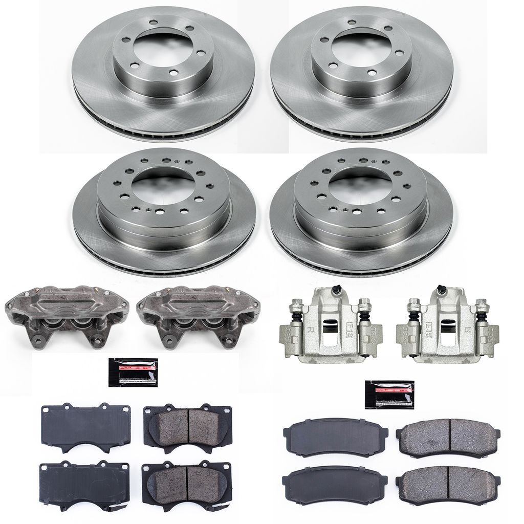 PowerStop KCOE2422 - OE Stock Replacement Brake Pad, Rotor and Caliper Kit
