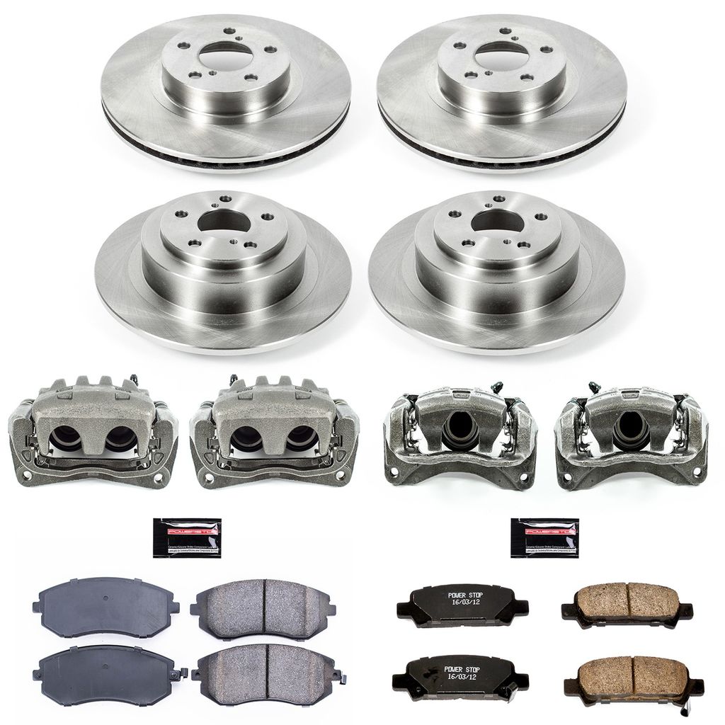 PowerStop KCOE2430 - OE Stock Replacement Brake Pad, Rotor and Caliper Kit