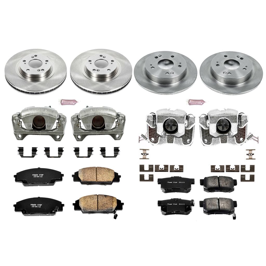 PowerStop KCOE2440 - OE Stock Replacement Brake Pad, Rotor and Caliper Kit