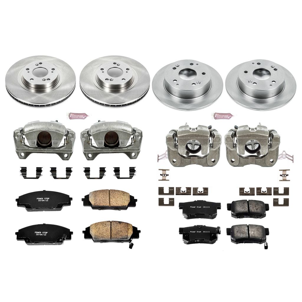 PowerStop KCOE2441 - OE Stock Replacement Brake Pad, Rotor and Caliper Kit