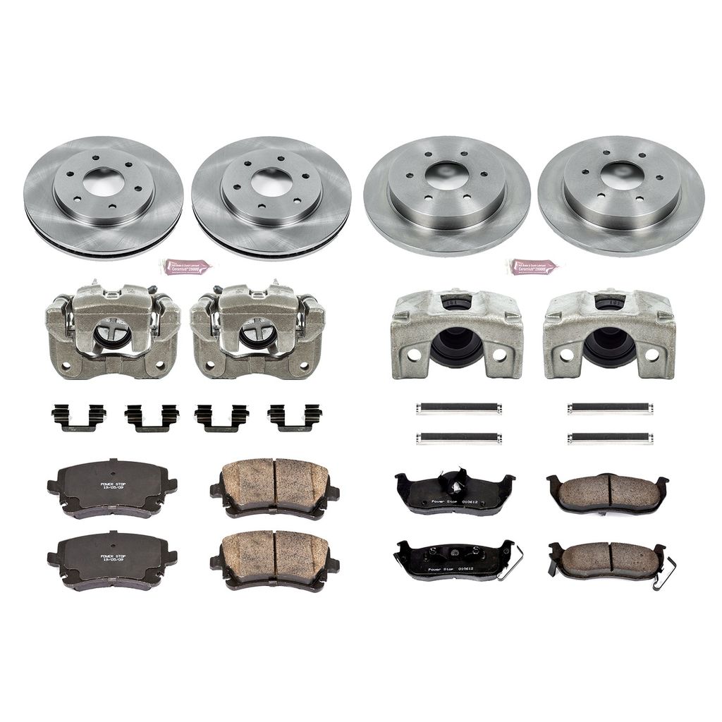 PowerStop KCOE2443 - OE Stock Replacement Brake Pad, Rotor and Caliper Kit