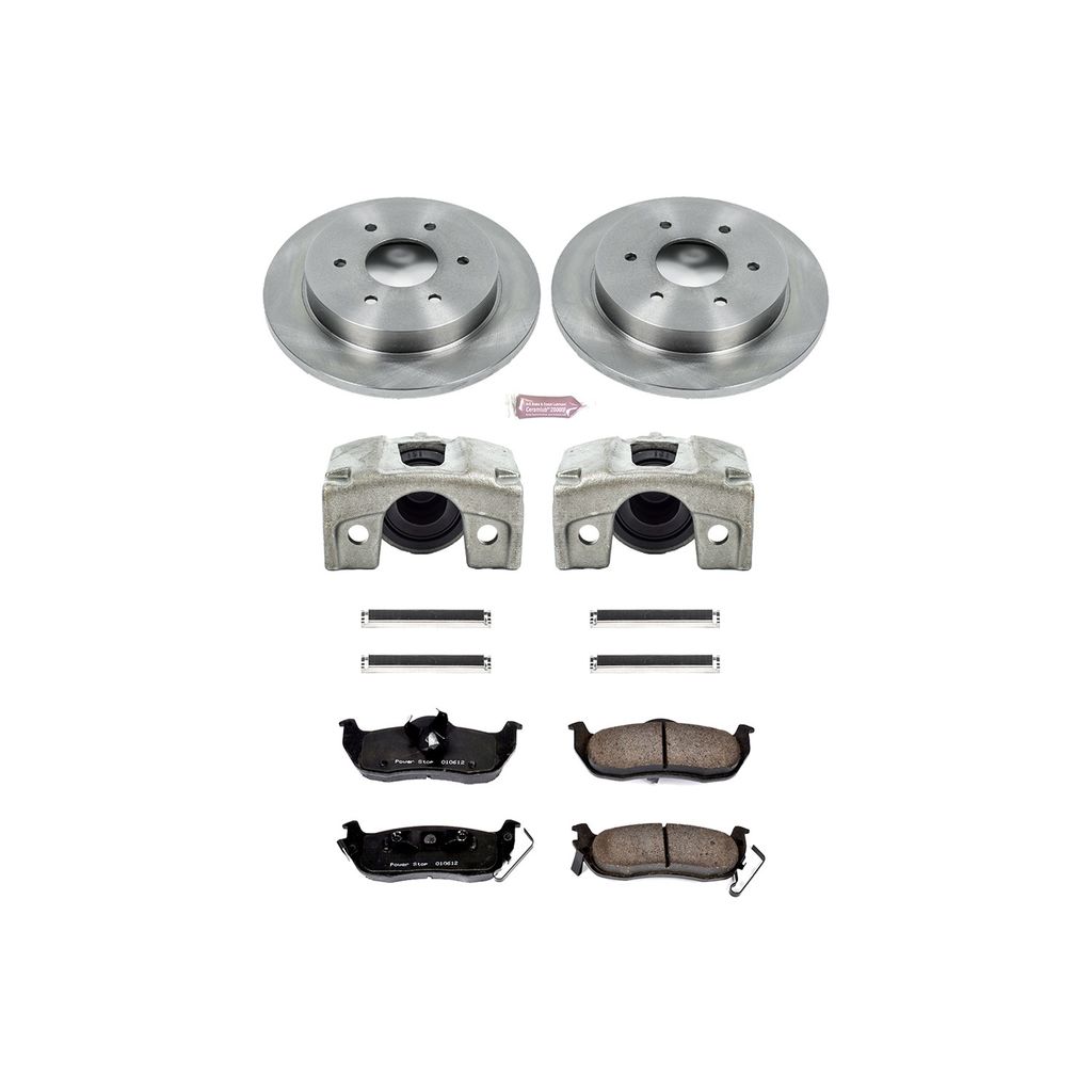 OE Stock Replacement Brake Pad, Rotor and Caliper Kit