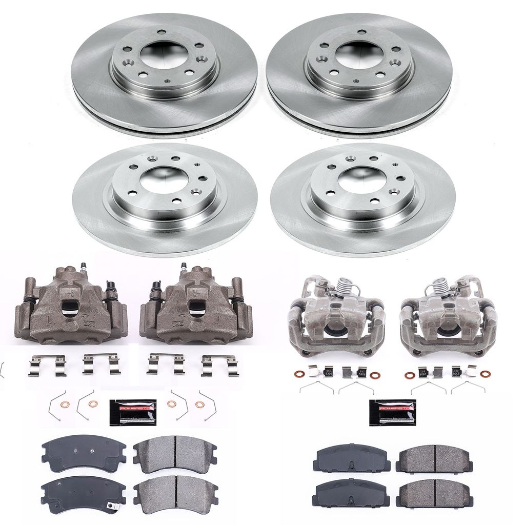 PowerStop KCOE2449 - OE Stock Replacement Brake Pad, Rotor and Caliper Kit